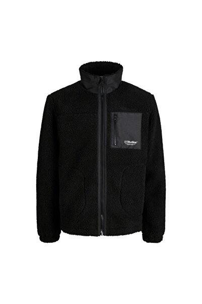 Jack & Jones Soho Teddy Erkek Siyah Polar Ceket (12299491-B)
