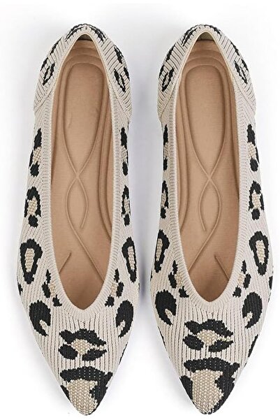 GENERAL TINGRISE Women's Flats Shoes Pointed Toe Knit Ballet Comfortable Dres...
