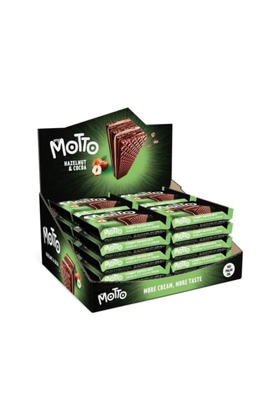 Mymotto My Motto Hazelnut and Cocoa Wafers, box 20 pcs x 34 grams