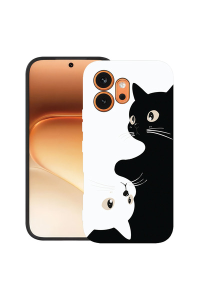 bestcase ®   Θήκη TPU Υπέρλεπτη για Honor 600, Μαύρες & Λευκές Γάτες, 3159987...