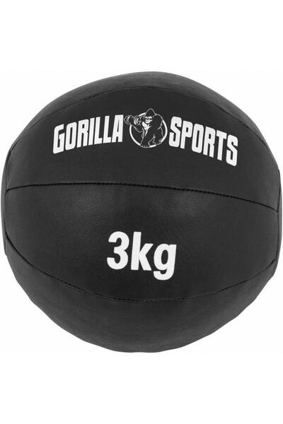 Gorilla Sports Minge medicală Wall Ball din piele sintetică 1 - 10 kg 3 KG