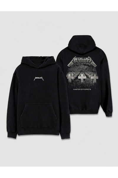 Darkia Metallica dizajn, unisex dukserica sa kapuljačom i printom na prednjoj...