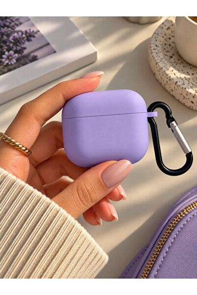 bbtech AirPods 5. ve 4. Nesil ile Uyumlu Sert İçi Kadife Askı Aparatlı Lansman Kulaklık Kılıfı