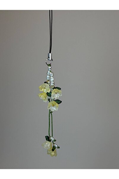 Gioriz Atelier Golden Flora Charm | El Yapımı Sarı Çiçekli Telefon Aksesuarı
