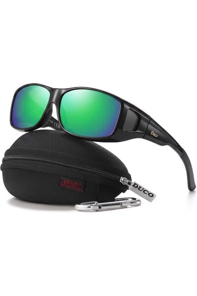 DUCOO DUCO Polarized Wraparound Fitover Glasses Wear Over Sunglasses for Men ...