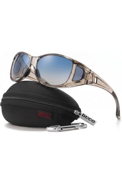 DUCOO DUCO Polarized Wraparound Fitover Glasses Wear Over Sunglasses for Men ...