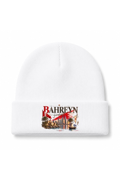Rabona Fashion Bahrain Gulf Horizon Skyline & Dhow Graphic Beanie