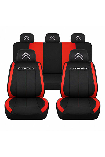 Autohelix MSA Set huse scaune Universal Vision, Roșu, Personalizat pentru Cit...