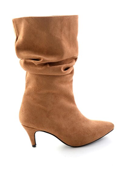 Bambi Camel Süet Kadın Çizme K03527400672