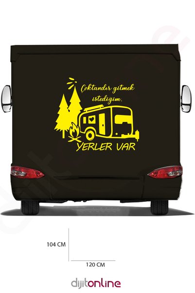 Dijitonline Camping and Nature Written Sticker - I Have Places I Want to Go s...
