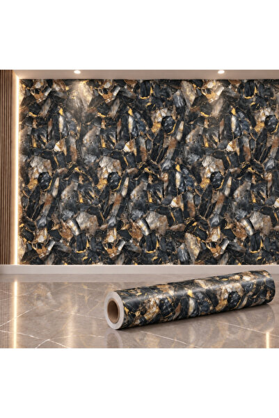Tapetoo Home Decor Tapetoo ®   Tapet din marmură cu mozaic albastru închis și...
