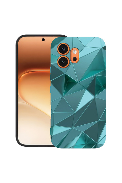 bestcase ®   Husă TPU Ultra Subțire pentru Honor 600, Mozaic Verde, 3159987 B...