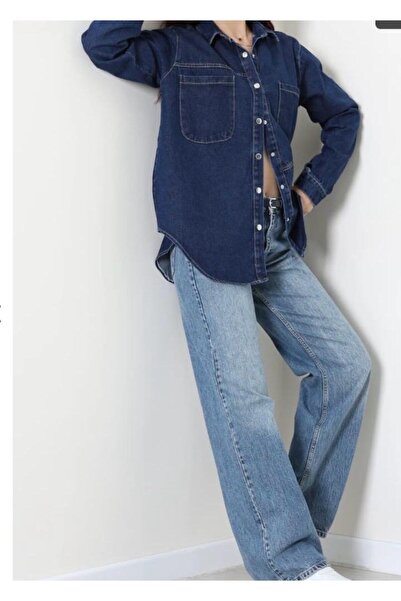 ASCA COLLECTİON Women's Denim Shirt