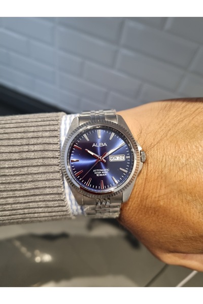 Alba Automatic-New Model Navy Blue Dial Seiko Movement, 10 Atm Water Resistan...