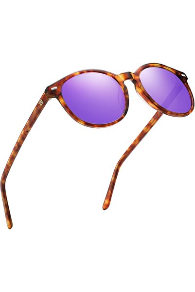 DUCOO DUCO Retro Round UV400 Polarized Sunglasses for Women Men Vintage Shade...