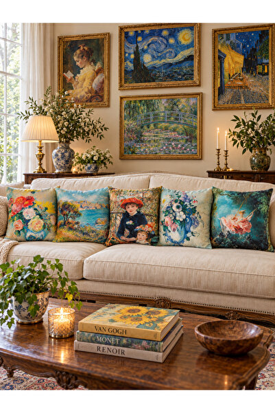 ART OF LEGACY Renoir 5'li Set Kırlent Kılıfı