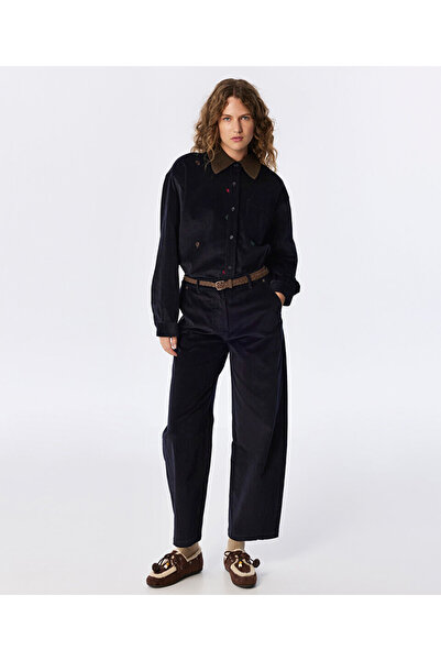Twist ÖRGÜ KEMERLİ KADİFE PANTOLON