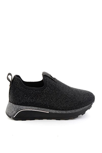 Bambi Siyah Taşlı Kadın Sneaker K01834220087