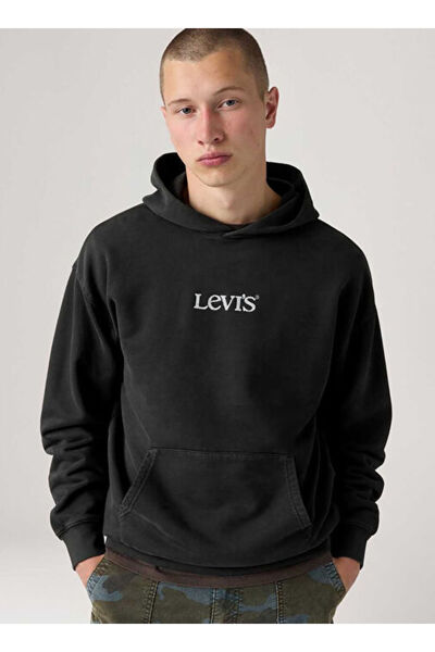 Levi's ERKEK KAPÜŞON YAKA SİYAH SWEATSHİRT 0065D-0001