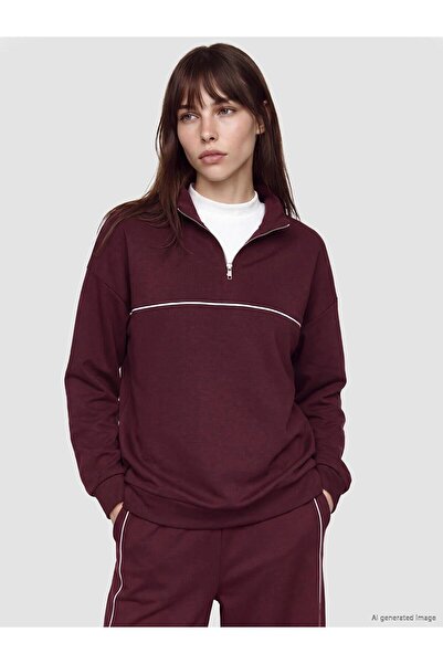LC Waikiki Soft Touch Oversize Women's Sweatshirt Tunic (W6)