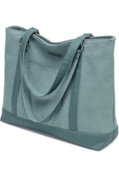 GENERAL Canvas Laptop Tote Work Bag for Women with 15.6 Inch Computer Compart...