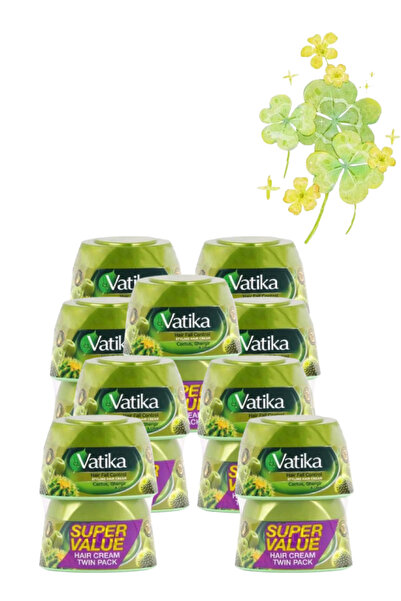 Vatika 9 قطع كريم تصفيف الشعر للتحكم في تساقط الشعر بالصبار والجرجير والزيتون...