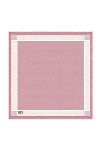 Bursa İpek Dried Rose Wide Border Plain Silk Handkerchief
