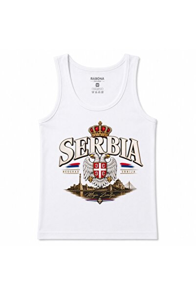 Rabona Fashion Serbia Double-Headed Eagle & Tricolor Graphic Tank Top