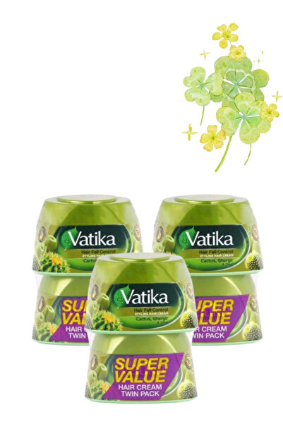 Vatika 3 قطع كريم تصفيف الشعر للتحكم في تساقط الشعر بالصبار والجرجير والزيتون...