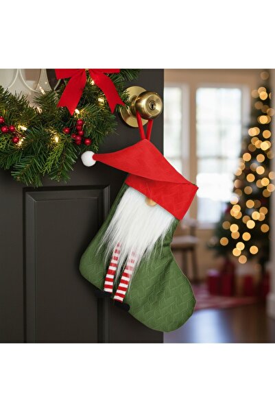 Ornament24 Soseta de Craciun din textil pentru cadouri, saculet festiv cizma ...