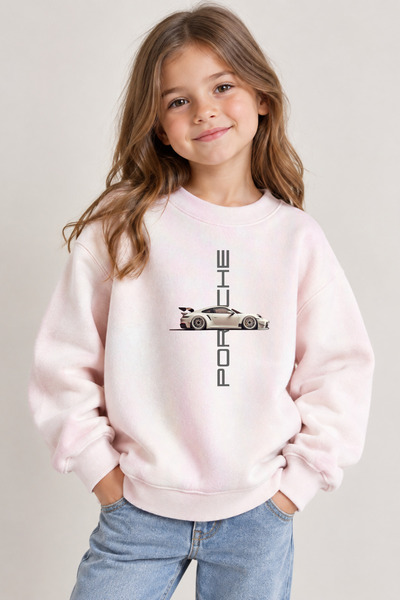 cirokids Hanorac pentru copii din bumbac unisex cu imprimeu Porsche Car (4-14...