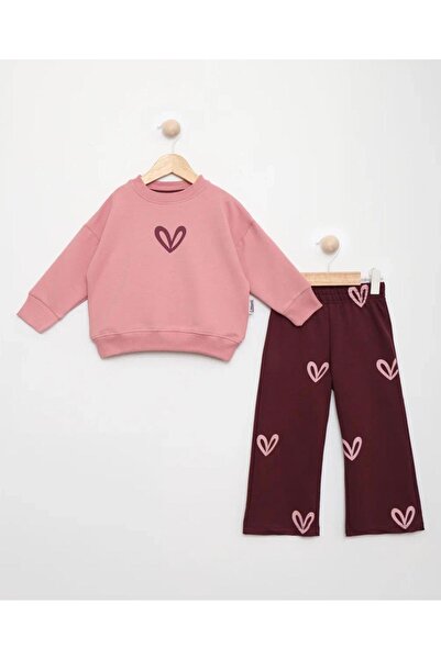 Lmn HEART PRINTED GIRL'S SET
