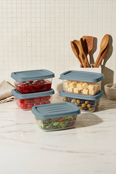 NESS HOME 5-Piece Rectangular Storage Container Breakfast Set 300 ml
