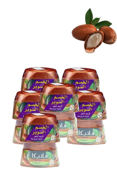 Vatika 6 قطع كريم تصفيف الشعر بالأرغان 140 مل عبوة من 2