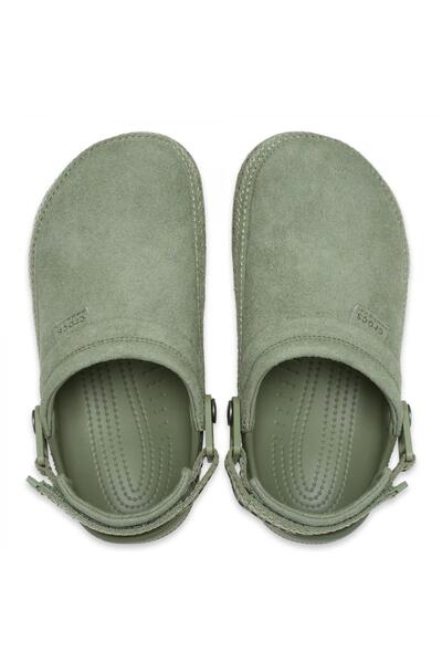 Crocs 214048 Crafted Vegan Suede Stitch Haki Unisex Terlik