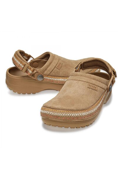 Crocs 214048 Crafted Vegan Suede Stitch Bej Unisex Terlik
