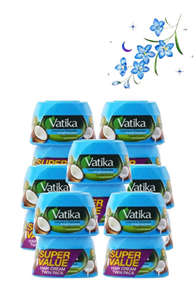 Vatika 7 قطع كريم تصفيف الشعر للحجم والكثافة بجوز الهند الاستوائي 140 مل عبوة...