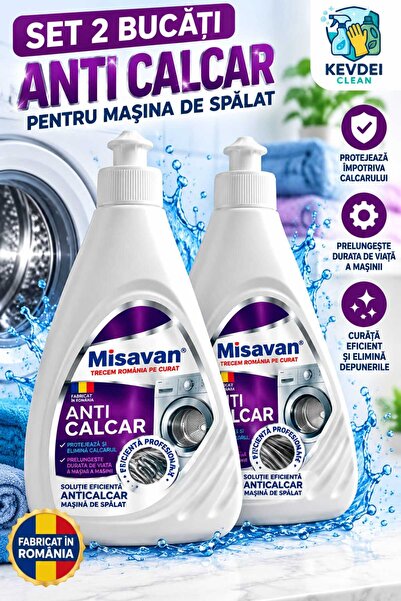Misavan Set 2 x Anti Calcar pentru Mașina de Spălat – Soluție Profesională An...