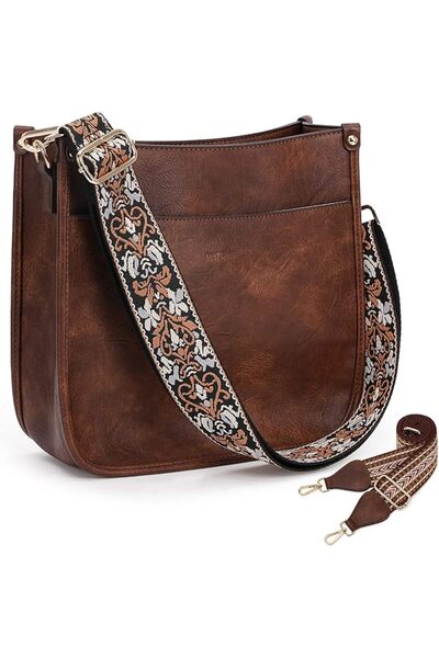 GENERAL HKCLUF Crossbody Bags for Women Trendy Vegan Leather Hobo Handbags Wi...