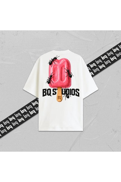 collection of bq تي شيرت BQ STUDIOS ICE CREAM للجنسين مطبوع عليه آيس كريم، مق...