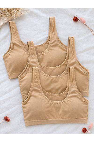 İlke Women's 3-Pack Wide Strap Padded Bra Comfortable Sports Athlete Bra