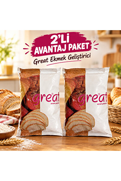 Ekmek Geliştirici 2'li Avantaj Paket – Ekmek, Hamburger, Bazlama, Simit ve Poğaça İçin
