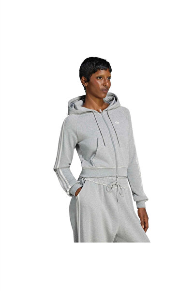 adidas Gray Women's Sweatshirt Gfx Zip Top Le8319