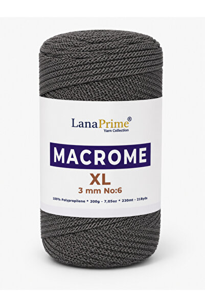 Lanaprime Μακραμέ XL ΧΟΝΤΡΟ νήμα πλεξίματος (3mm) 250 γρ. Νήμα τσάντας 230 μ....