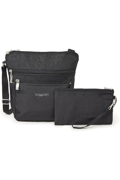 Baggallini حقائب كروس بودي صغيرة للنساء مقاس 8x8، خفيفة الوزن ومتينة من الناي...