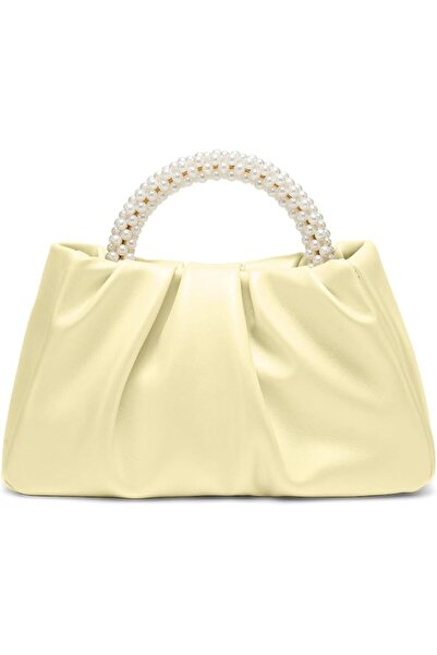 GENERAL Beatfull Evening Purse Women Small Pearl Handbags Soft Leather Ruched...