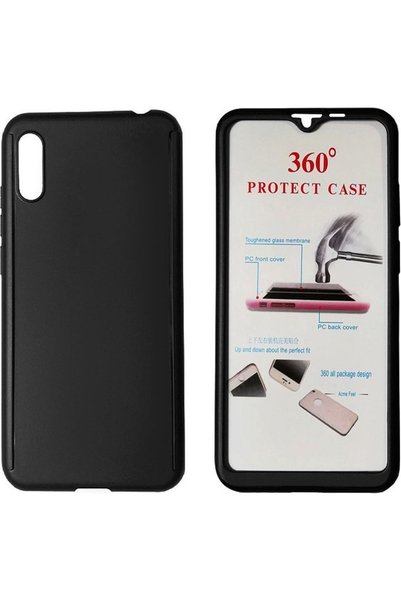 POWERTECH Πλήρης Κάλυψη 360° Πλαστικό Μαύρο (Huawei Y5 2019 / Honor 8S) MOB-1411