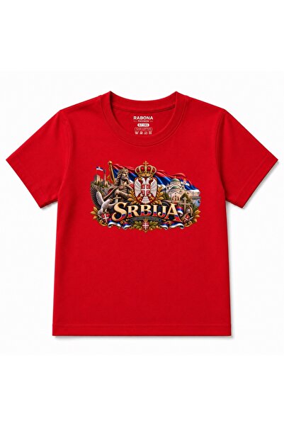 Rabona Fashion Serbia Heraldic Emblem & Tricolor Graphic Beanie