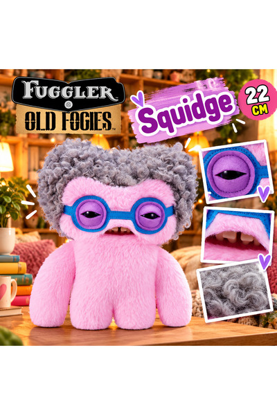 Cici Oyuncak Fuggler Old Fogies Squidge 22 cm Peluş Figür Gri Kıvırcık Saçlı ...
