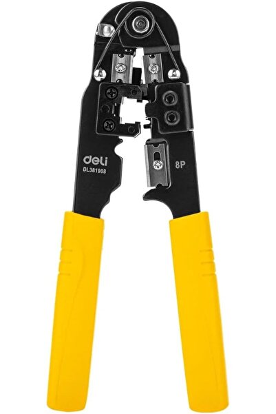 Deli Ethernet Crimper, 205 mm Size, Yellow